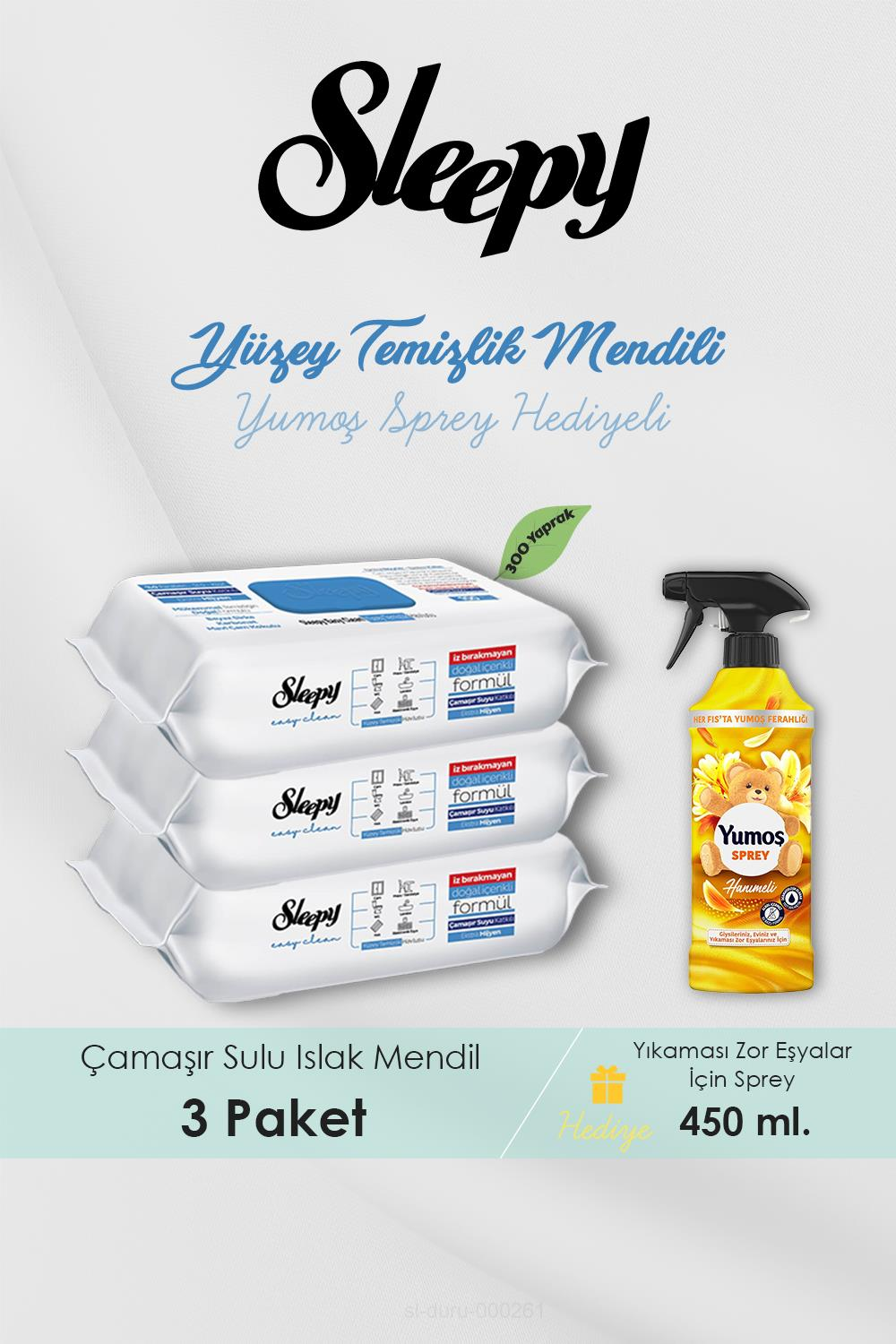 300 Adet Çamaşır Suyu Katkılı Temizlik Havlusu, Hanımeli Oda Kokusu Hediyeli