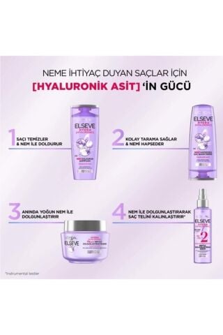 Elseve Hydra Hyaluronic Nem Ile Dolgunlaştıran Saç Bakım Seti