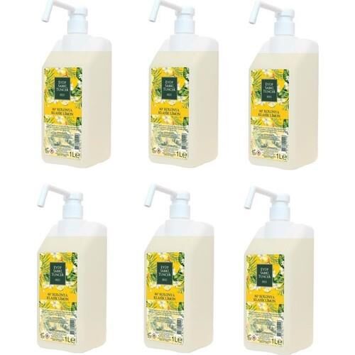 Eyüp Sabri Tuncer Klasik Limon Kolonyası Sprey Başlıklı 1 lt x 6