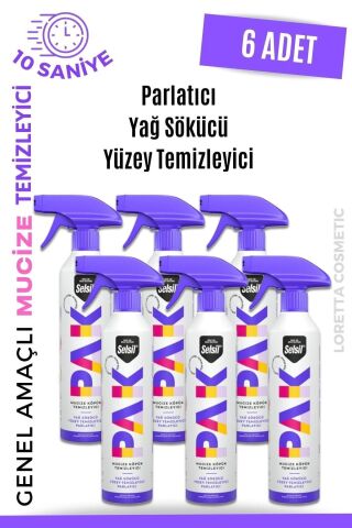 Selsil Pak 6 Lı 500 Ml Mucize Köpük Temizleyici Sprey