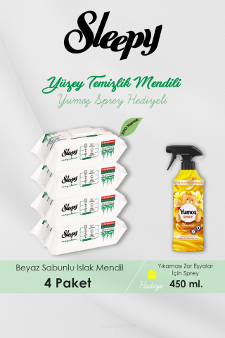 200 Adet Beyaz Sabunlu Havlu, Hanımeli Oda Kokusu Hediyeli