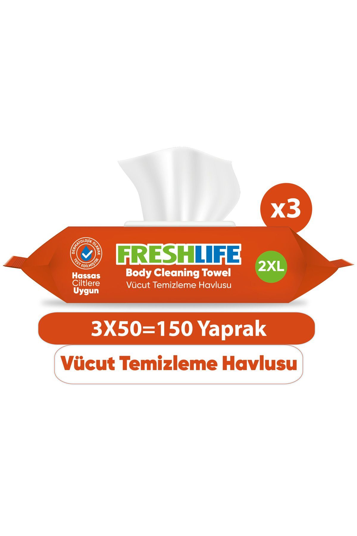 2 XL Vücut Temizleme Havlusu 3x50 (150 Yaprak)
