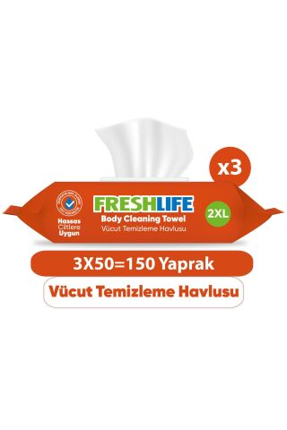 2 XL Vücut Temizleme Havlusu 3x50 (150 Yaprak)