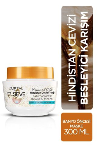Elseve Hindistan Cevizi & Değerli Yağlar Eşsiz Karışım Banyo Öncesi Maske 300 Ml