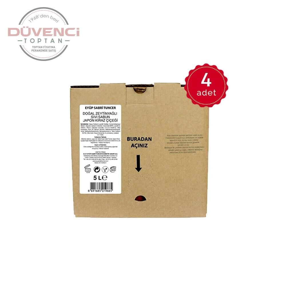 Eyüp Sabri Tuncer Japon Kiraz Çiçeği Kolonyası 5 lt x 4 Adet