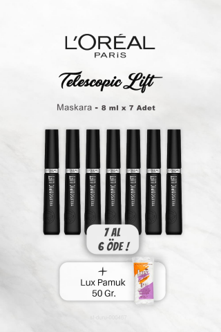 7 AL 6 ÖDE Loreal Paris Telescopic Lift Maskara, Pamuk
