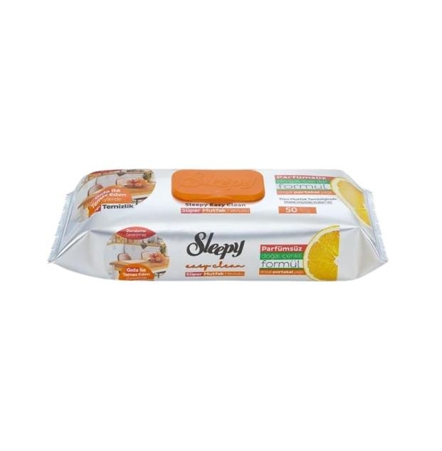 Sleepy Easy Clean Portakallı Süper Mutfak Havlusu 50'li