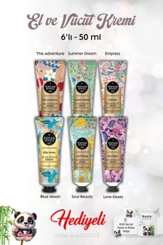 50 ml El Kremi 6'lı Blue Moon, Love Kisses, Empress, Summer Dream, The Adventure, Soul Beauty ve Rosie