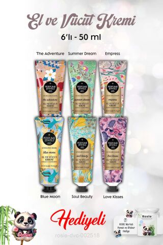 50 ml El Kremi 6'lı Blue Moon, Love Kisses, Empress, Summer Dream, The Adventure, Soul Beauty ve Rosie