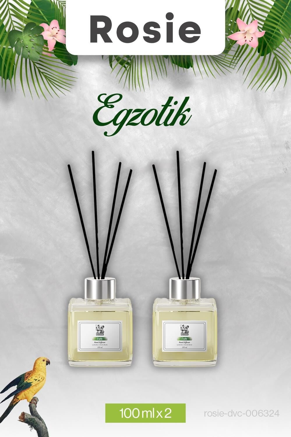 2 Adet Egzotik Rosie Çubuklu Oda Kokusu 100 ml
