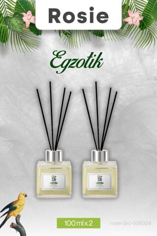 2 Adet Egzotik Rosie Çubuklu Oda Kokusu 100 ml