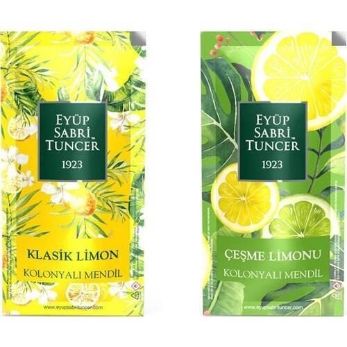 Eyüp Sabri Tuncer Kolonyalı Mendil Klasik ve Çeşme Limonu 300 Adet