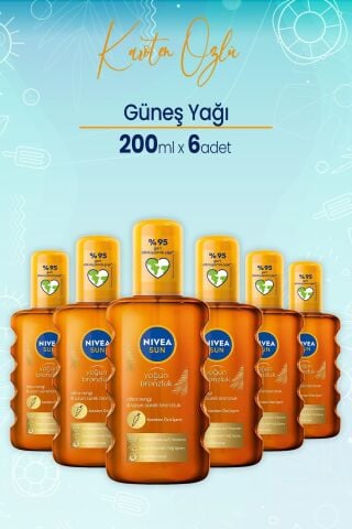 Nivea Sun Karoten Özlü Güneş Yağ Spreyi 200 Ml x 6 Adet