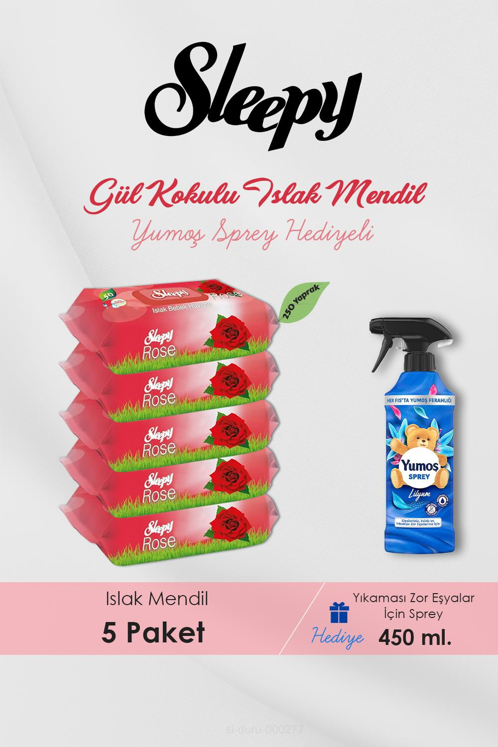 250 Adet Gül Kokulu Islak Havlu, Lilyum Oda Kokusu Hediyeli