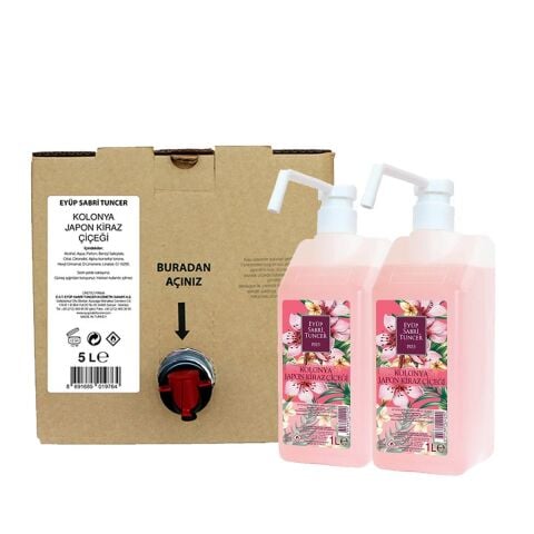 Düvenci Toptan Japon Kiraz Çiçeği Kolonya Seti 7 Litre