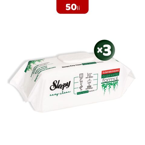 Sleepy Easy Clean Yüzey Temizlik Havlusu 50' li x 3