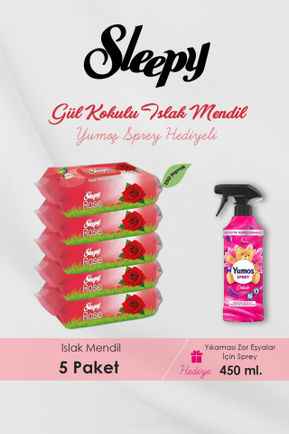 250 Adet Gül Kokulu Islak Havlu, Orkide Oda Kokusu Hediyeli