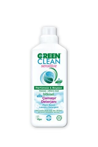U Green Clean Sensitive Parfümsüz Boyasız Çamaşır Deterjanı 1 lt