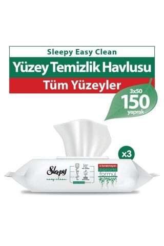 Sleepy Easy Clean Yüzey Temizlik Havlusu 50' li x 3