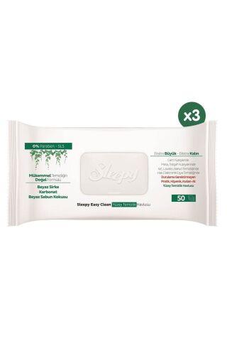Sleepy Easy Clean Yüzey Temizlik Havlusu 50' li x 3