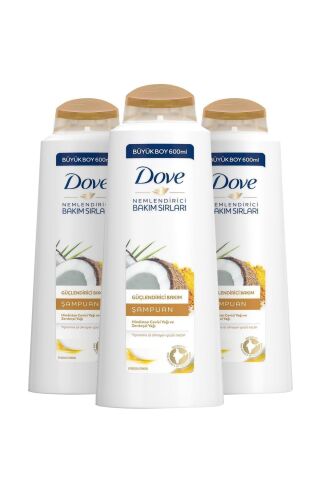 Hindistan Cevizi Özlü Güçlendirici Saç Bakım Şampuanı 600 ml X3
