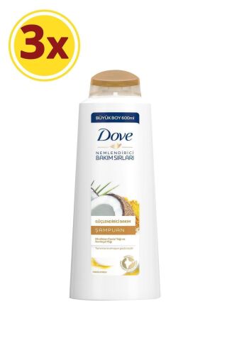 Hindistan Cevizi Özlü Güçlendirici Saç Bakım Şampuanı 600 ml X3