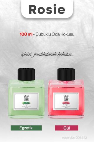 ROSIE Egzotik ve Gül Çubuklu Oda Kokusu 100 ml