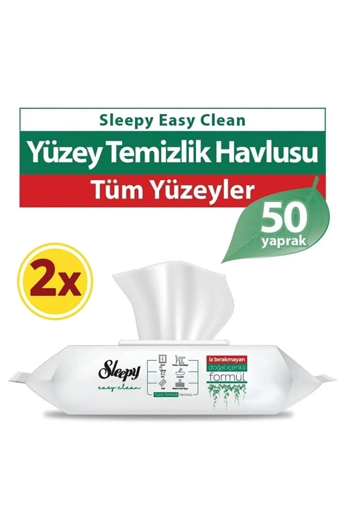 Sleepy Easy Clean Yüzey Temizlik Havlusu 50' li x 2