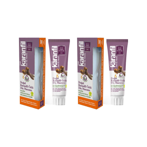 Eyüp Sabri Tuncer Doğal Karanfil Özlü Diş Macunu 75 ml + Diş Fırçası Hediyeli x 2