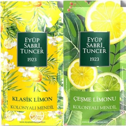 Eyüp Sabri Tuncer Kolonyalı Mendil Klasik Limon ve Çeşme Limonu 150 Adet