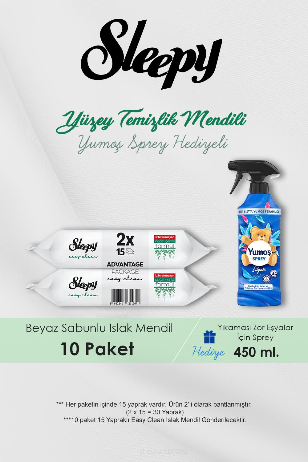 150 Adet Beyaz Sabunlu Havlu, Lilyum Oda Kokusu Hediyeli