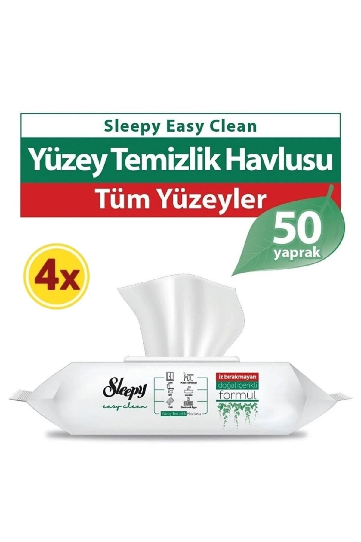 Sleepy Easy Clean Yüzey Temizlik Havlusu 50' li x 4