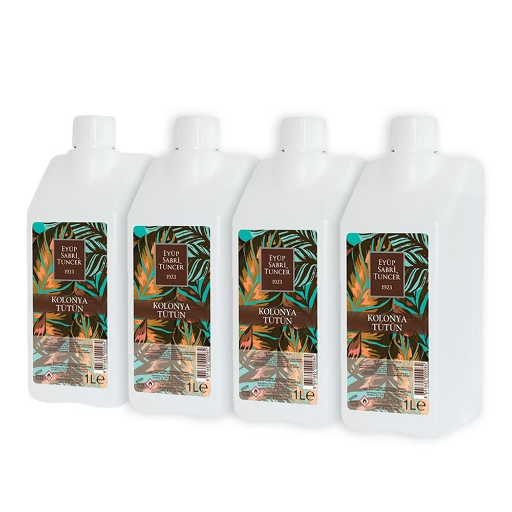 Eyüp Sabri Tuncer Tütün Kolonyası Yedek Şişe 1 Litre x 4 Adet