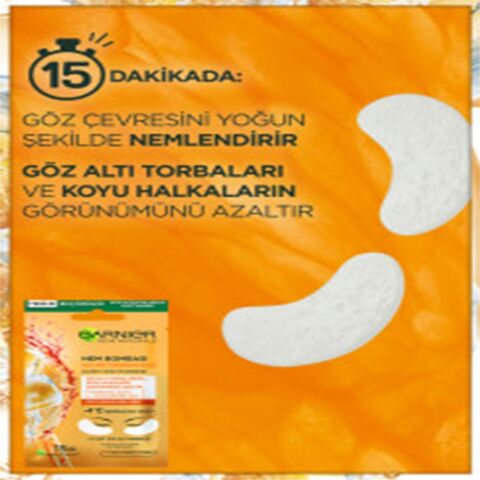Garnier Kağıt Göz Maskesi Nem Bombası Portakal 6 gr