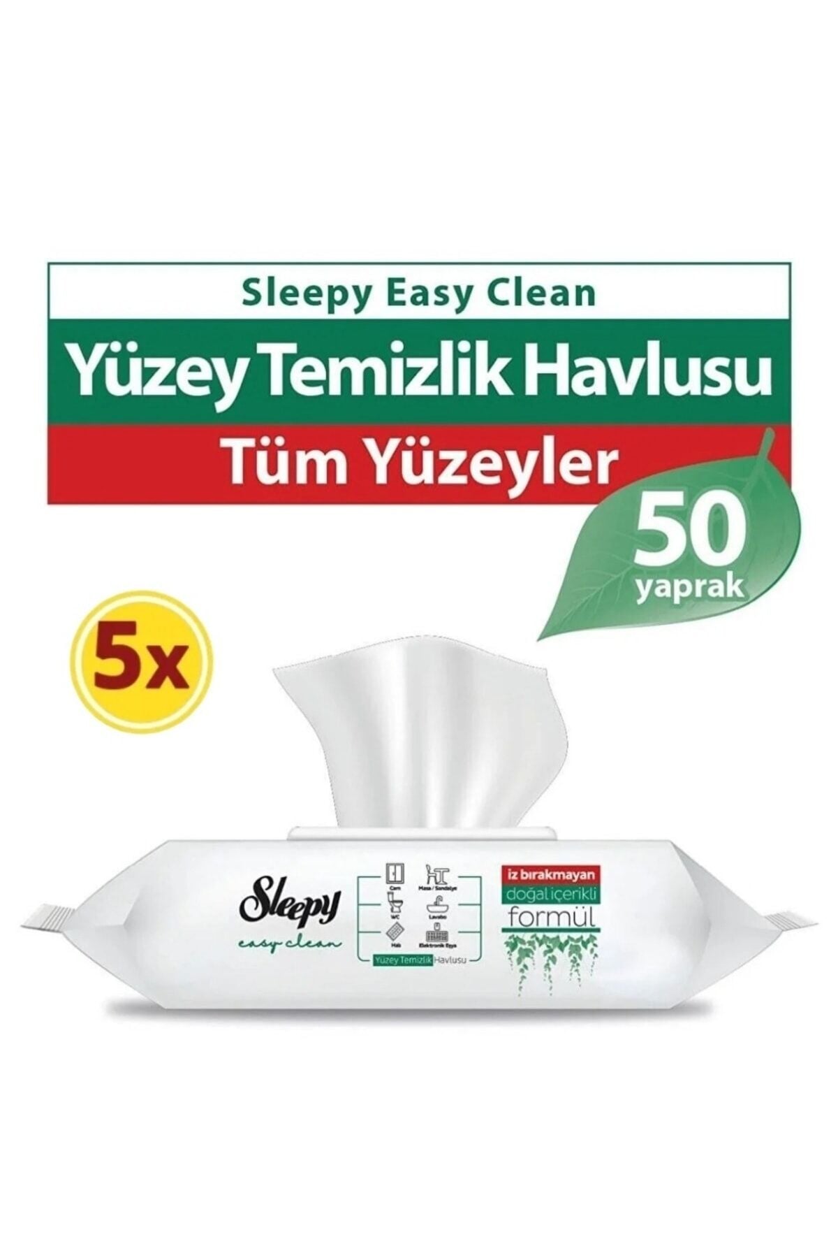 Sleepy Easy Clean Yüzey Temizlik Havlusu 50' li x 5