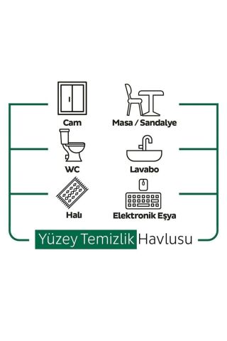 Sleepy Easy Clean Yüzey Temizlik Havlusu 50' li x 5