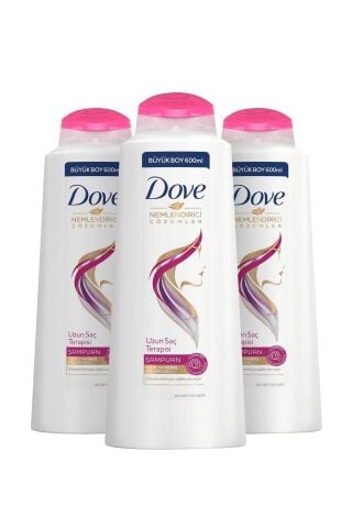 Uzun Saç Terapisi Saç Bakım Şampuanı 600 ml X3