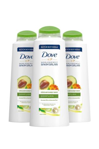 Avokado Özlü Dökülmeye Karşı Saç Bakım Şampuanı 600 ml X3