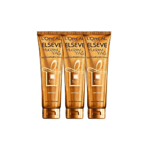 Elseve Durulanmayan Saç Güzelleştirici Krem Tüm Saçlar 150 ml X 3'lü SET