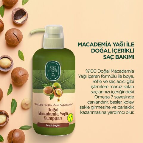 Eyüp Sabri Tuncer Doğal Macadamia Yağlı Şampuan 600 ml Boyalı Saçlar