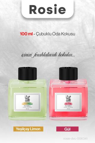 ROSIE Yeşilçay Limon ve Gül Çubuklu Oda Kokusu 100 ml