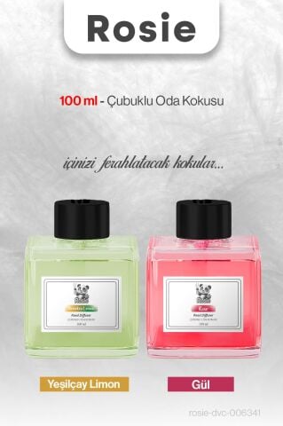 ROSIE Yeşilçay Limon ve Gül Çubuklu Oda Kokusu 100 ml