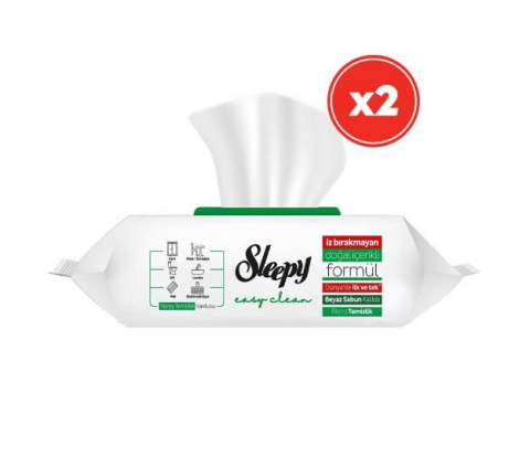 Sleepy 2'li Easy Clean 100'lü Yüzey Temizlik Havlusu