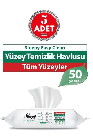 Sleepy Easy Clean Yüzey Temizlik Havlusu 50' li x 5