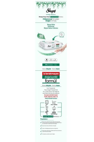 Sleepy Easy Clean Yüzey Temizlik Havlusu 50' li x 5