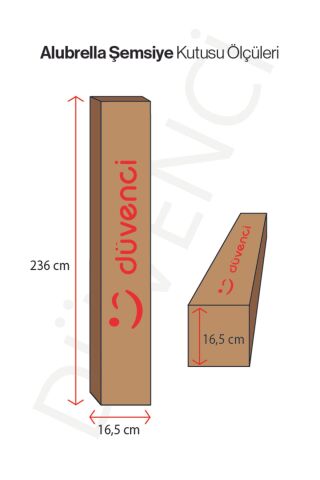 Yuvarlak Güneş Şemsiyesi Alubrella Antrasit Renk 250 CM Çap Bidonlu