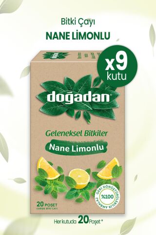 Doğadan Nane Limonlu Bitki Çayı 20'li x 9 Adet