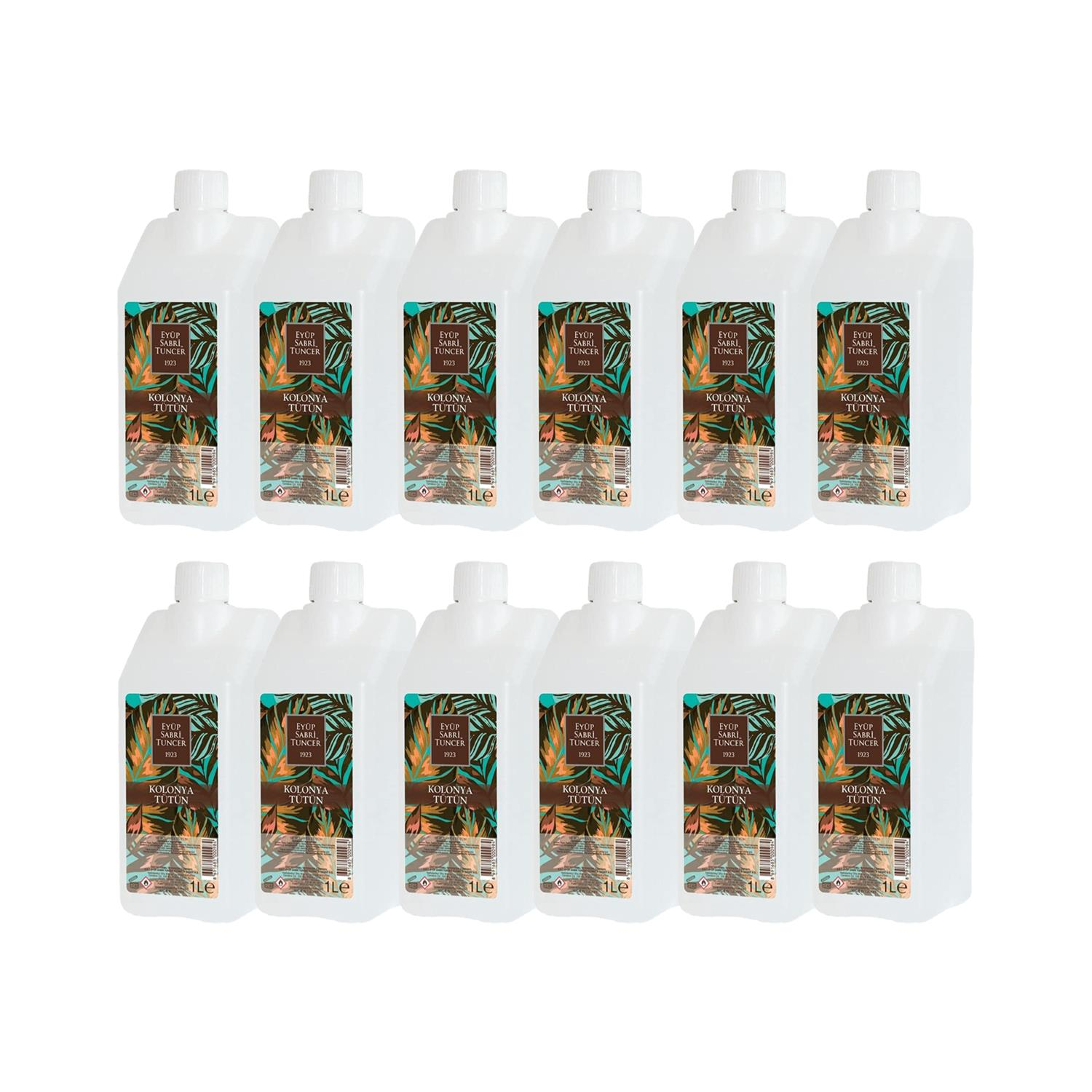 Eyüp Sabri Tuncer Tütün Kolonyası Yedek Şişe 1 Litre x 12 adet