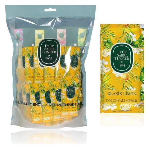 Eyüp Sabri Tuncer Klasik Limon Kolonyalı Mendil 150'LI (Küçük Boy)