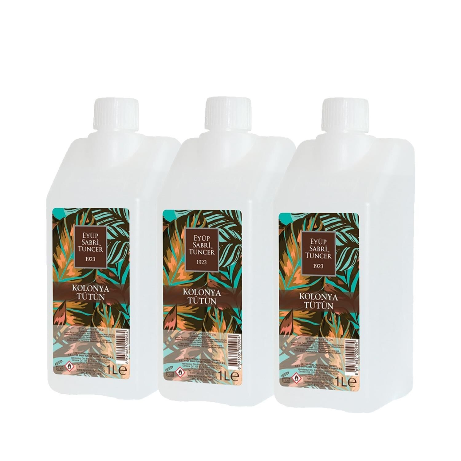 Eyüp Sabri Tuncer Tütün Kolonyası Yedek Şişe 1 Litre x 3 adet